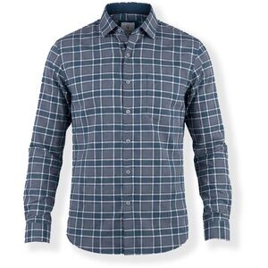 Craft + Flow Button Up Long Sleeve Shirt - NWT Mens Large Blue Plaid #48538-D5‎
